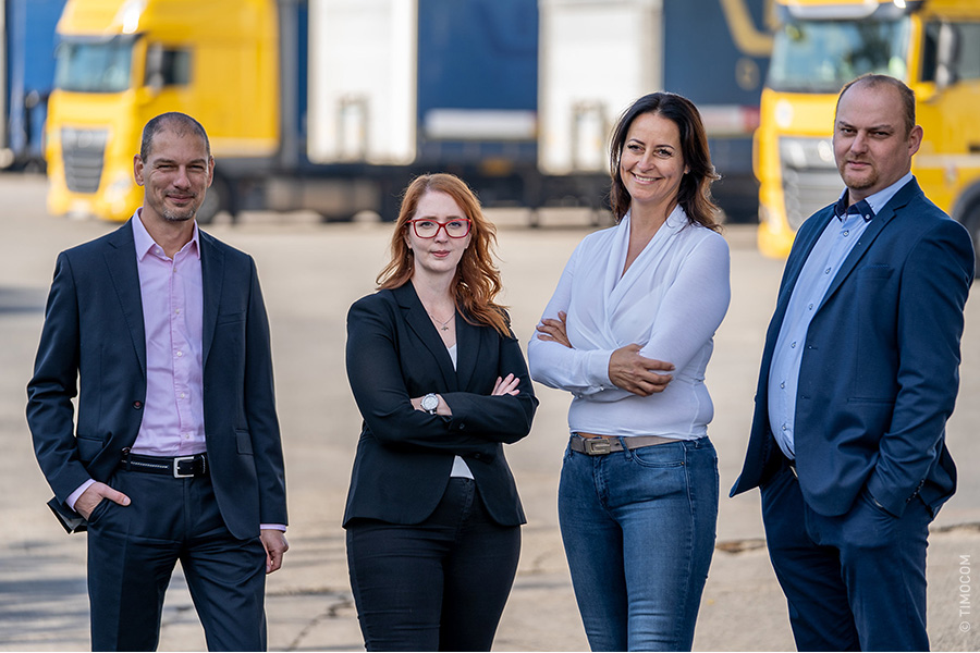 Waberer’s in TIMOCOM: Böröndy Levente, Zámbó Nikolett, Hock-Ritter Ildikó, Heilmann Attila