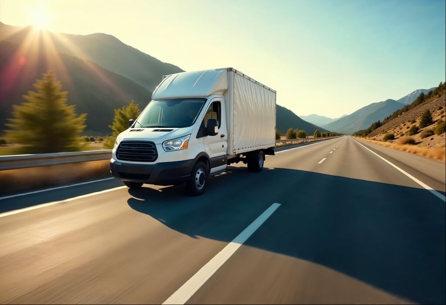None-Van campaign-AI-gen-byCreation-Linkedin-Website-Facebook-Instagram-Newsletter-Google-Advertisements-Blog-White delivery van